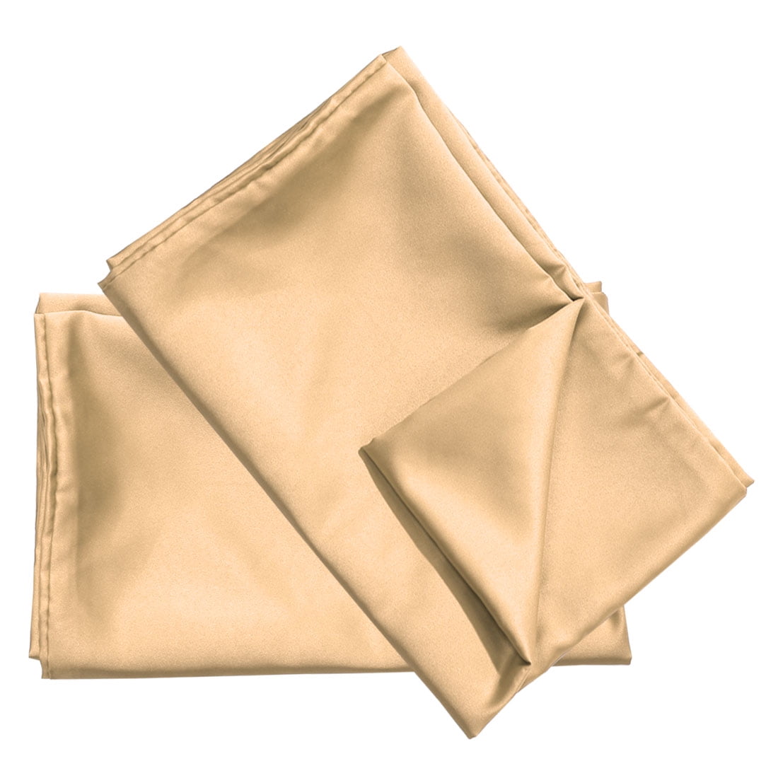 Unique Bargains Silky Satin Pillow Cases Covers Set of 2 Caramel King