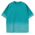thumbnail image 1 of Shirts for Men, Mens Summer New Ice Silk Loose Gradient T-shirt, 1 of 3