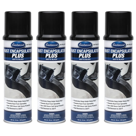 Eastwood Matte Black Rust Encapsulator Plus 16 oz. Aerosol 4 Pack