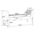 thumbnail image 5 of Storage Bench, Upholstered Entryway Bench End of Bed Bench with Armrest & Large Storage Space for Living Room, 5 of 5