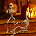 thumbnail image 2 of TETOU 2 Pcs Squelettes d'Halloween Corps Entier Réalistes Faux Squelette Humain Crâne Décoration d'Halloween, 2 of 6
