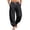 CBX73-Black, variant on Men'S Casual Cotton Linen Pants Summer Beach Lightweight Jogger Pants Elastic Waist Drawstring With Pockets Army Green S
