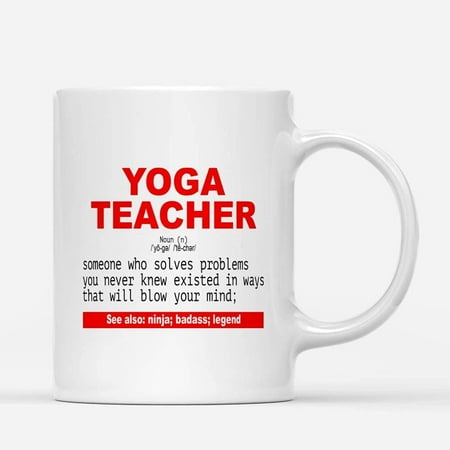 

Custom Mugs Yoga Teacher Definition Someone Who Solves Problems Ninja Legend Yoga Teachers Gifts Santa Christmas Presents Ceramic Coffee 11oz 15oz Mug