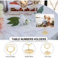 thumbnail image 4 of Table Number Place Card Holder - with Table Numbers Holders x Double Sided Gold Printed Design Photo Picture Holders for Centerpieces Wedding Party Birthday (Gold), 4 of 7