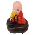 thumbnail image 4 of Figura de monje pequeño con carga USB, 6 canciones, música, LED, asintiendo con la cabeza, estatua de monje chino, adorno para coche, decoración del hogar, 4 of 10