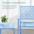 thumbnail image 4 of Best Choice Products 3-Piece Stackable Patio Bistro Set, Outdoor Chat Furniture w/ 2 Chairs, Table - Sky Blue, 4 of 8