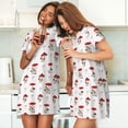 thumbnail image 4 of Fotbe Different Mushrooms Pattern Women's Cotton Nightgown Sleepwear Short Sleeves Shirt Casual Print Sleepdress, 4 of 6