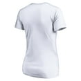 thumbnail image 3 of Women's White Golden State Warriors The Bay Logo V-Neck T-Shirt, 3 of 3