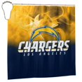 thumbnail image 2 of LAC_Chargers Cortina de ducha impermeable de secado rápido para baño, cortina de ducha con ganchos, decoración de fútbol americano, juego de cortinas de ducha para baño, plancha de 72 x 72 pulgadas, 2 of 8