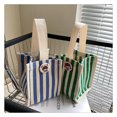 thumbnail image 2 of Bolso pequeño con dibujos animados, estilo fresco, bolso de lona para mujer, bolso de mano de algodón y lino, bolso de mano, mini bolso de almuerzo a rayas, 2 of 6