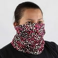 thumbnail image 5 of Landana Headscarves Cotton Face Mask Bandana Tube Scarf Made in America Solid Neck Gaiter 90% Cotton, 10% Spandex- Neon Pink, 5 of 6