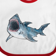 thumbnail image 4 of Inktastic Great White Shark Boys or Girls Baby Bib, 4 of 4