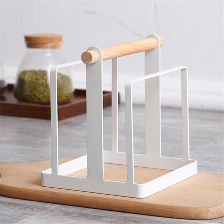 

Chopping Board Rack Wooden Handle Multifunction Kitchen Metal Storage Shelf