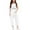 White, variant on Pants for Girls Casual V Strap Romper Solid Color Loose Casual Romper Pocket Activewear