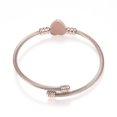 thumbnail image 2 of 316 Surgical Stainless Steel Torque Bangles Heart Rose Gold 2-1/4 inch(57mm), 2 of 3