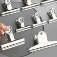 thumbnail image 2 of High Quality Stainless Steel Round Clip Universal Metal Mountain Shaped Clip Multifunctional Clamp School Office, 2 of 7