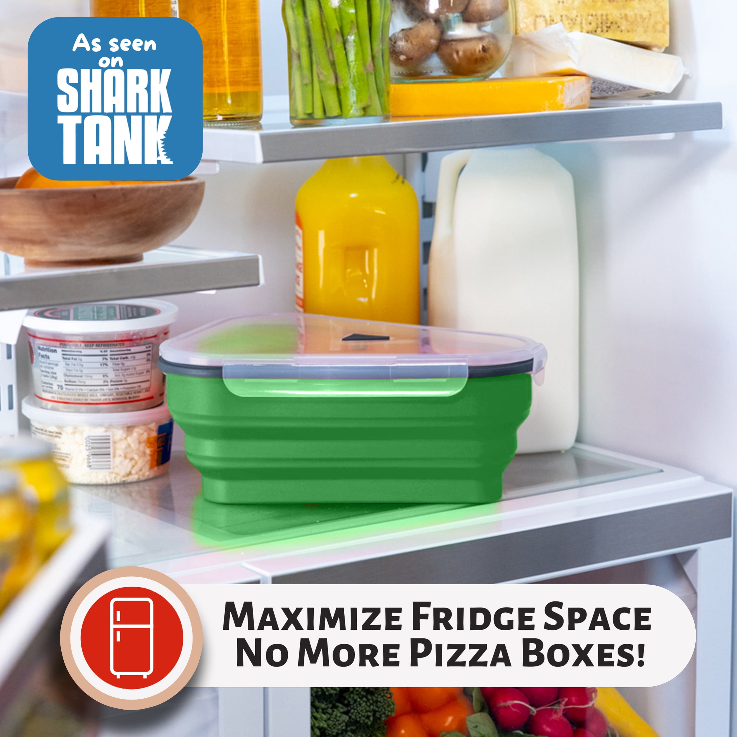 sash apex pizza storage container collapsible - reusable pizza container  with 5 microwave trays