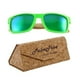 thumbnail image 1 of Gafas de Colores a la Moda VentDepot PalmTree Soul Colors Polarized Green Policarbonato Madera de Bambú UV400, 1 of 1
