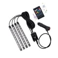 thumbnail image 2 of Riwesomey Tiras de luces LED para coche que cambian de Color debajo del tablero, lámpara de ambiente, decoración Multicolor activada por sonido, puerto Type2 NO2 Riwesomey VI015237-04B, 2 of 6