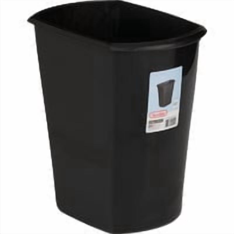 Rectangular Wastebasket- 13 Qt- 8-.25in.x11-.38in.x12-.2in.- Black