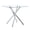 Silver, Clear, variant on Ciphrias Square Glass Bar Table 38 Inch Tempered Top Modern Gold Metal Cross Legs for Kitchen