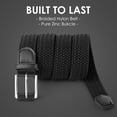 thumbnail image 3 of REDESS Men's Belt Braided Web Elastic Black Belt for Casual Golf Jeans,2 pack,Black+Beige, 3 of 7