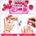 thumbnail image 4 of Boîte à Bijoux et Cosmétiques pour Enfants, Jouet de Coiffure Cadeau pour Princesses, Rosa, 4 of 4