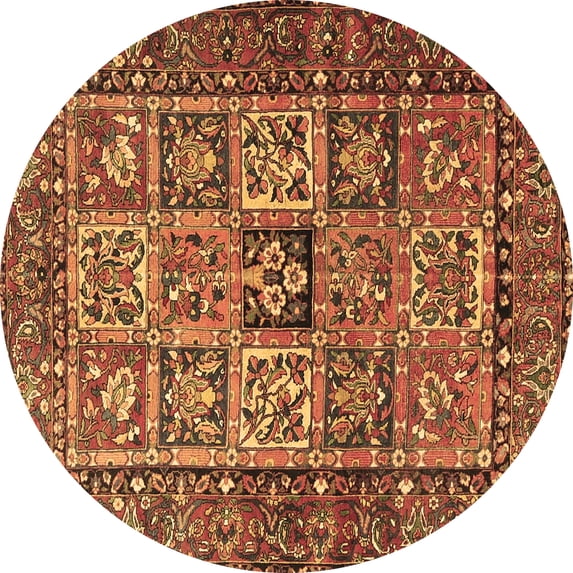 Ahgly Company Indoor Round Animal Brown Traditional Area Rugs, 4' Round
