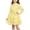 Yellow, variant on Fesfesfes Kids Girls Collared Button Down Tiered Ruffle Dress with Belt Long Sleeve Cute A-Line Casual Party Wear for Autumn Spring Days Ages 1-10 Years