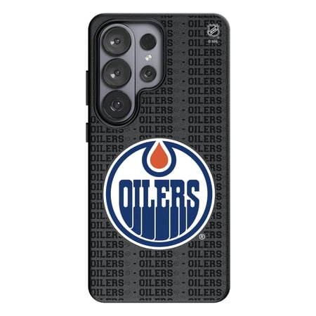 Keyscaper Edmonton Oilers Text Backdrop Galaxy Magnetic Bump Case