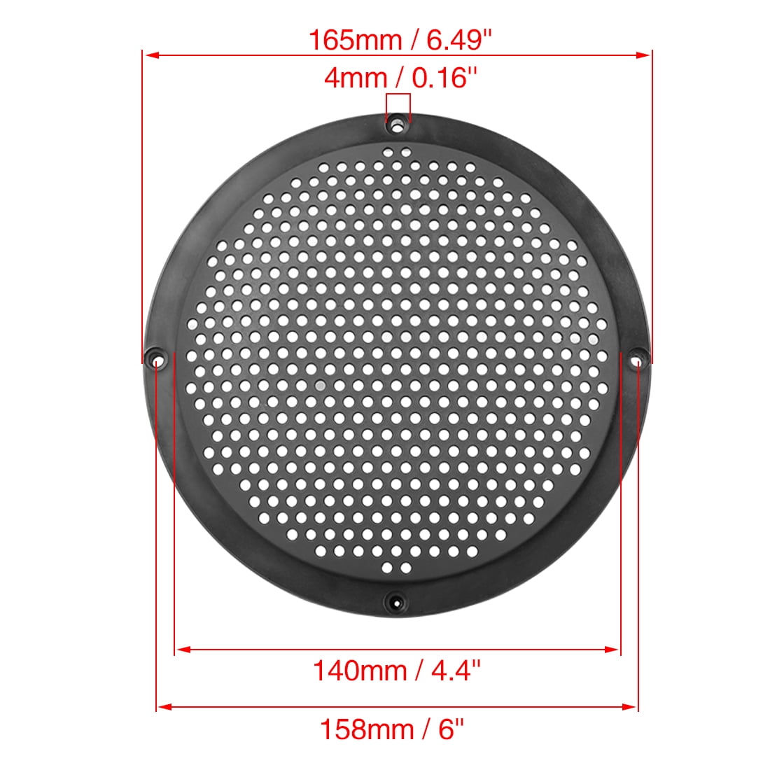 Unique Bargains 8Pcs Plastic Audio Speaker Cover Mesh Grill Protector 6" Black