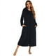 thumbnail image 3 of Batas Ropa de casa para mujer Pijamas Bata de baño de punto acanalada con bolsillo elástico hasta la rodilla Pijamas de mujer, 3 of 3