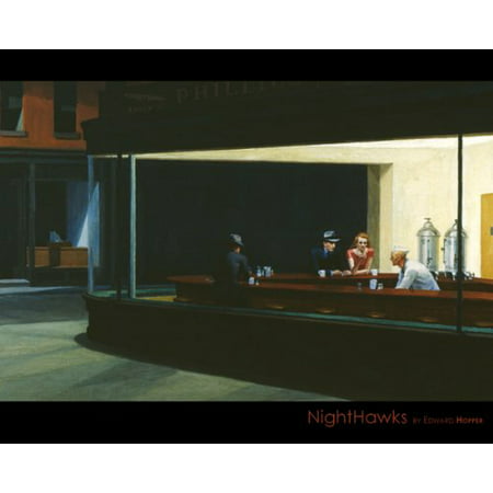 Nighthawks by Edward Hopper 20x16 Art Print Poster Famous Painting Masterpiece Phillies Diner