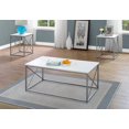 thumbnail image 5 of 3-Piece Living Room Table Set | White Laminate, Grey Metal | Ample Space, 5 of 5