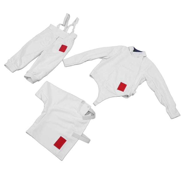 CE350N Traje De Uniforme Deportivo De Esgrima, Chaqueta De Tela Ripstop A Prueba De Pinchazos, Conjunto De Chaleco Con Puños De Escote Ajustables Para Entrenamiento De Sable De