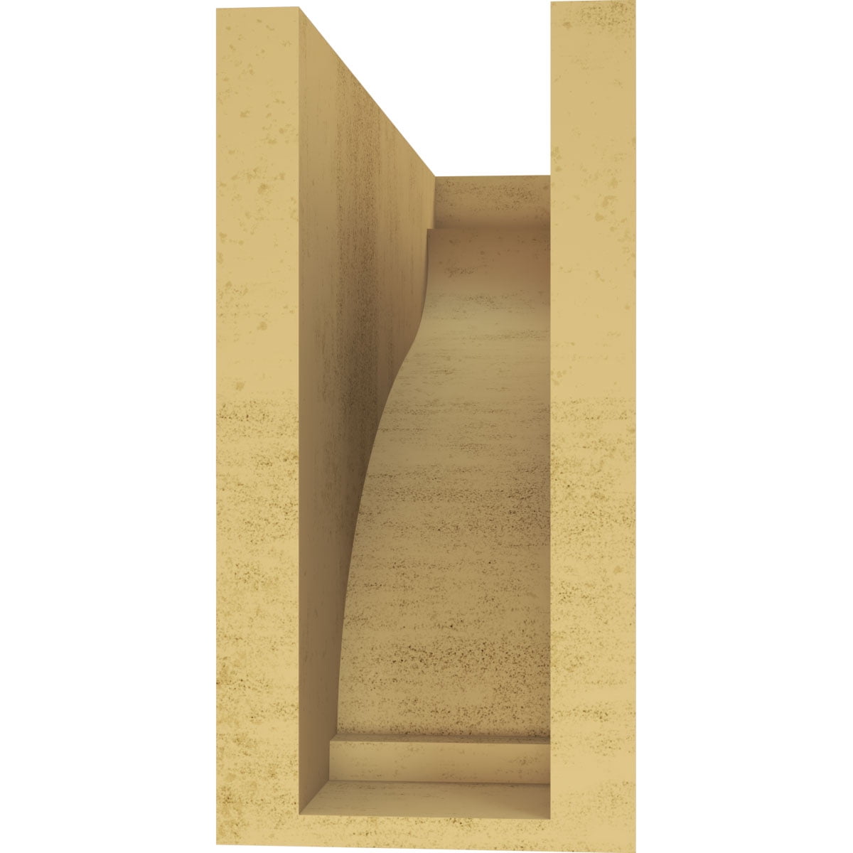 5"W x 15"D x 10"H Classic Helena Rough Cedar Woodgrain TimberThane Corbel, Primed Tan