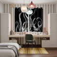 thumbnail image 6 of Curtains 84 Inches Long 2 Panels, Black Octopus Coastal Grommets Window Treatment Curtain, Nautical Ocean Modern Abstract Art Thermal Curtains Drapes for Living Room/Bathroom, 6 of 9
