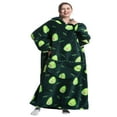 thumbnail image 3 of EIMELI Couverture à Capuche Surdimensionnée pour Femmes, Robe Longue en Polaire Duveteuse, Couverture Imprimée Dessin Animé avec Poche avant, Robe de Pyjama d'Hiver, Vêtements de Nuit, 3 of 5