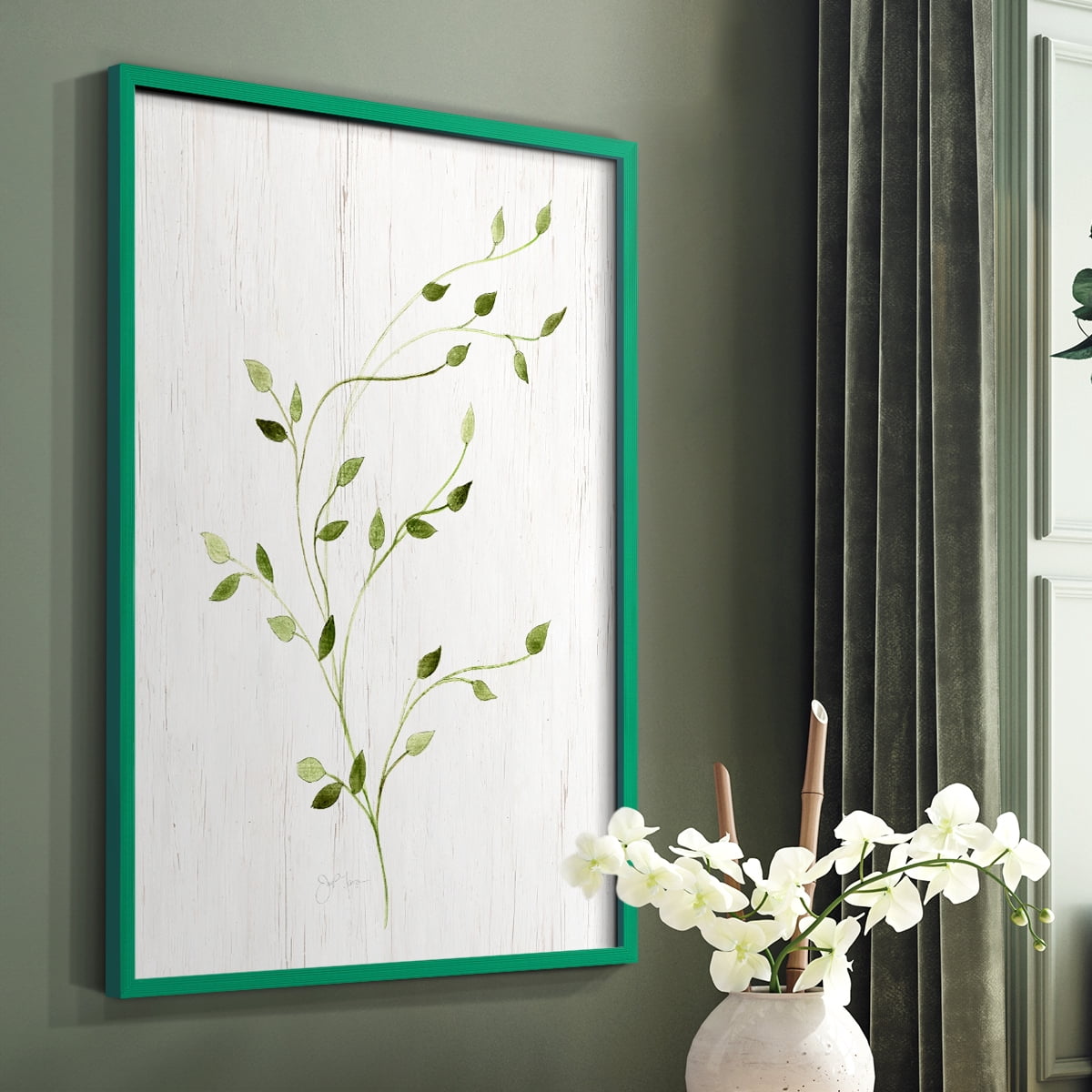 Windblown Leaves I Framed Print - Solid Wood in Single Picture Frame Solid Wood 2 Framed Print