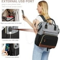 thumbnail image 2 of LOVEVOOK Laptop Backpack for Women, 15.6 Inch Work Business Backpacks Purse with USB Port, Large Capacity Nurse Bag College Bookbag for School, Waterproof Casual Daypack for Travel, 2 of 7