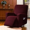 thumbnail image 2 of Subrtex Housse Extensible pour Fauteuil Inclinable 1 Pce, Housse Texturée à Carreaux avec Poches, 2 of 6