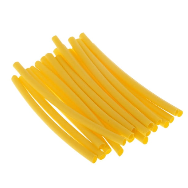 Tubos termorretráctiles de goma de 20 piezas, conexión para mangueras de pesca Amarillo
