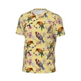 thumbnail image 6 of Wukai Beautiful Bright Birds And Flowers Print Men's Short-Sleeved Mesh T-Shirt,Quick-Dry Short Sleeve Workout T-Shirt-5X-Large, 6 of 8