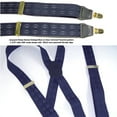 thumbnail image 3 of Hold-Ups Blue Elddis Diamond Pattern Jacquard Suspenders X-back and Gold No-slip Clips, 3 of 4