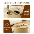 thumbnail image 6 of Putuo Decor Fluted Round Coffee Table with lifting Top, 31.5" Small Circle Coffee Table with Storage, 6 of 9