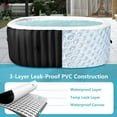 thumbnail image 5 of MOPHOTO 1-2 Person Inflatable Hot Tub, Portable Oval Blow Up Hot Tub with 100 Bubble Jets, Outdoor Spa Set Included Heater Pump, Filter and Side Table(75"*47"*25"), 5 of 9