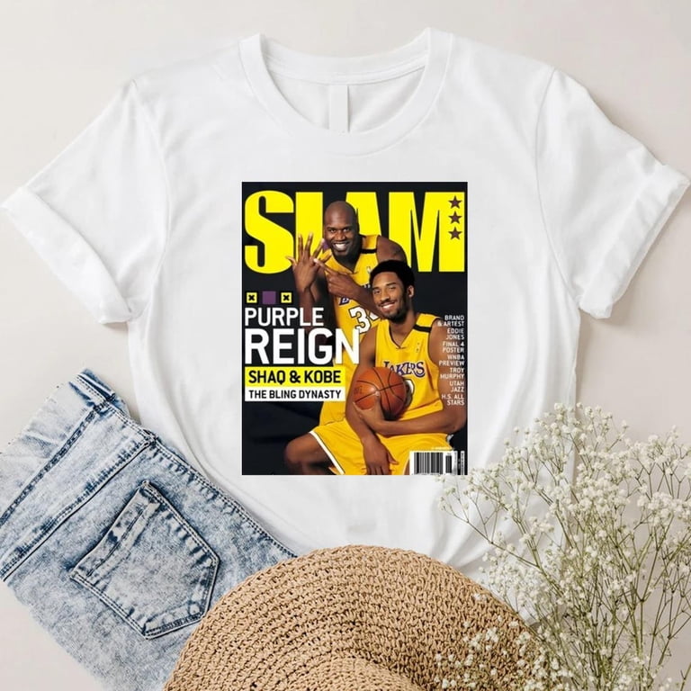 Kobe Bryant & SHAQUILLE O Neal Slam Cover Unisex Heavy Cotton Tee 