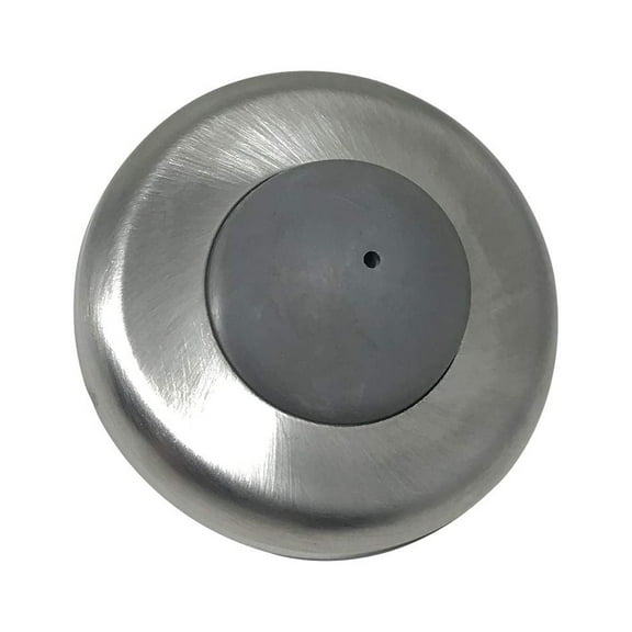 Litepak Door Knob Bumper Rubber Wall Protector Stainless Steel Stopper Prevent Door Handle Damage Shield Walls, 2.5" (Satin Nickel, 3 Pack)