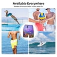 thumbnail image 6 of Goofa Colorful Purple Cosmos Flower Printed Men's Swim Trunks Board Shorts Quick Dry Mens Swimming Trunks with Compression Liner,Breathable Fit Hawaii Beach Shorts-Small, 6 of 9