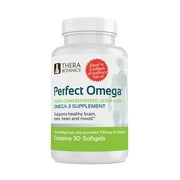 Perfect Omega Fish Oil Supplement by Therabotanics - EPA & DHA - High Absorption, Concentrated Omega 3 for Cardiovascular / Heart, Brain, Eye, & Metabolic Health. 30 Alaskan Fish Oil Softgels